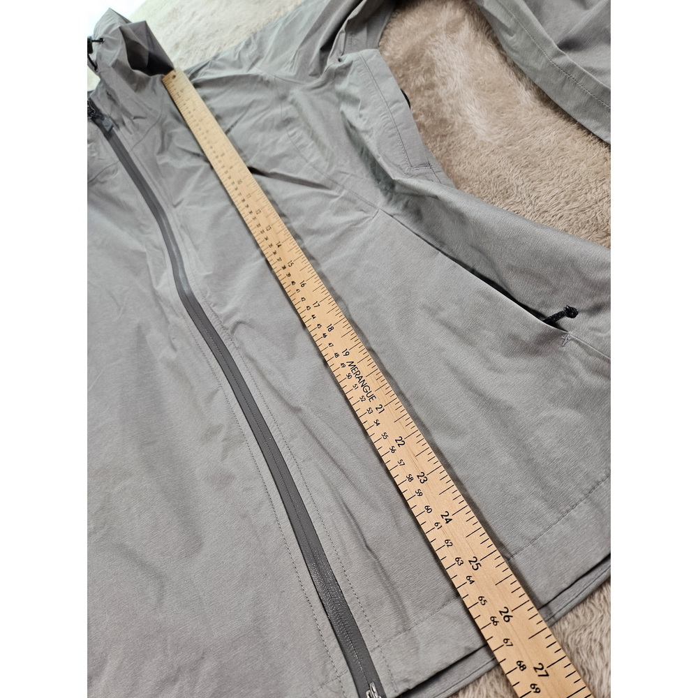 Eddie Bauer Hooded Rain Jacket Gray Full-zip Windbreaker Outdoor Waterproof - Picture 8 of 10